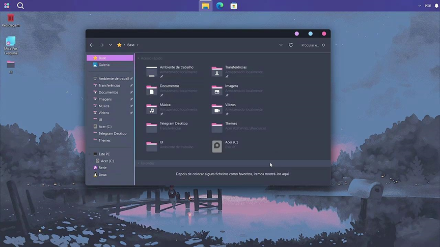 Icones do tema Joyful instalados no windows11